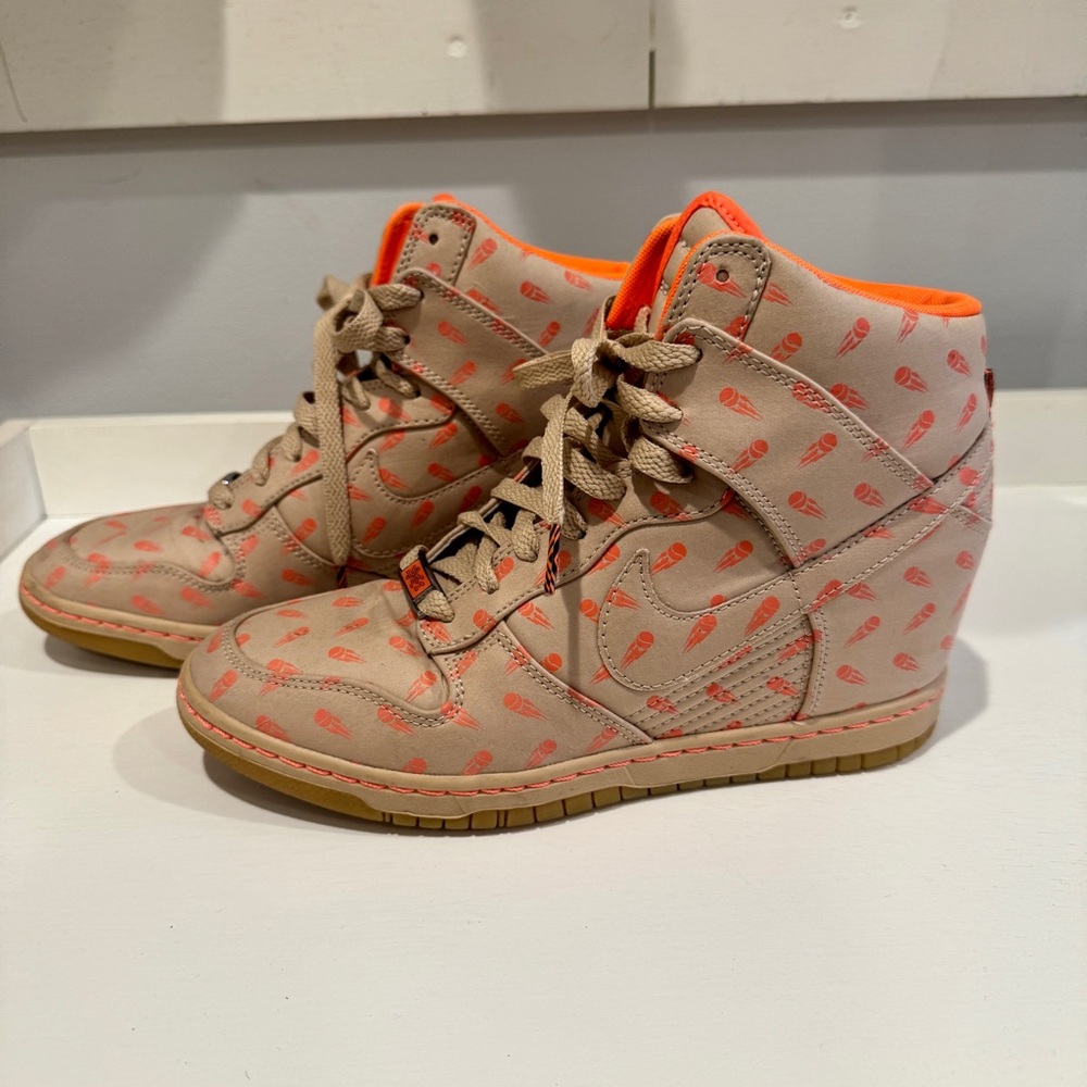 Nike Dunk Sky High BHM Linen Wedge Athletic Shoes 586581-200 Women's Size 9